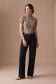 Mock Neck Short Sleeve Knit Sweater