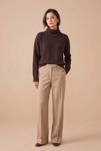 Turtleneck Dropped Shoulder Sweater