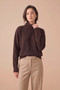 Turtleneck Dropped Shoulder Sweater