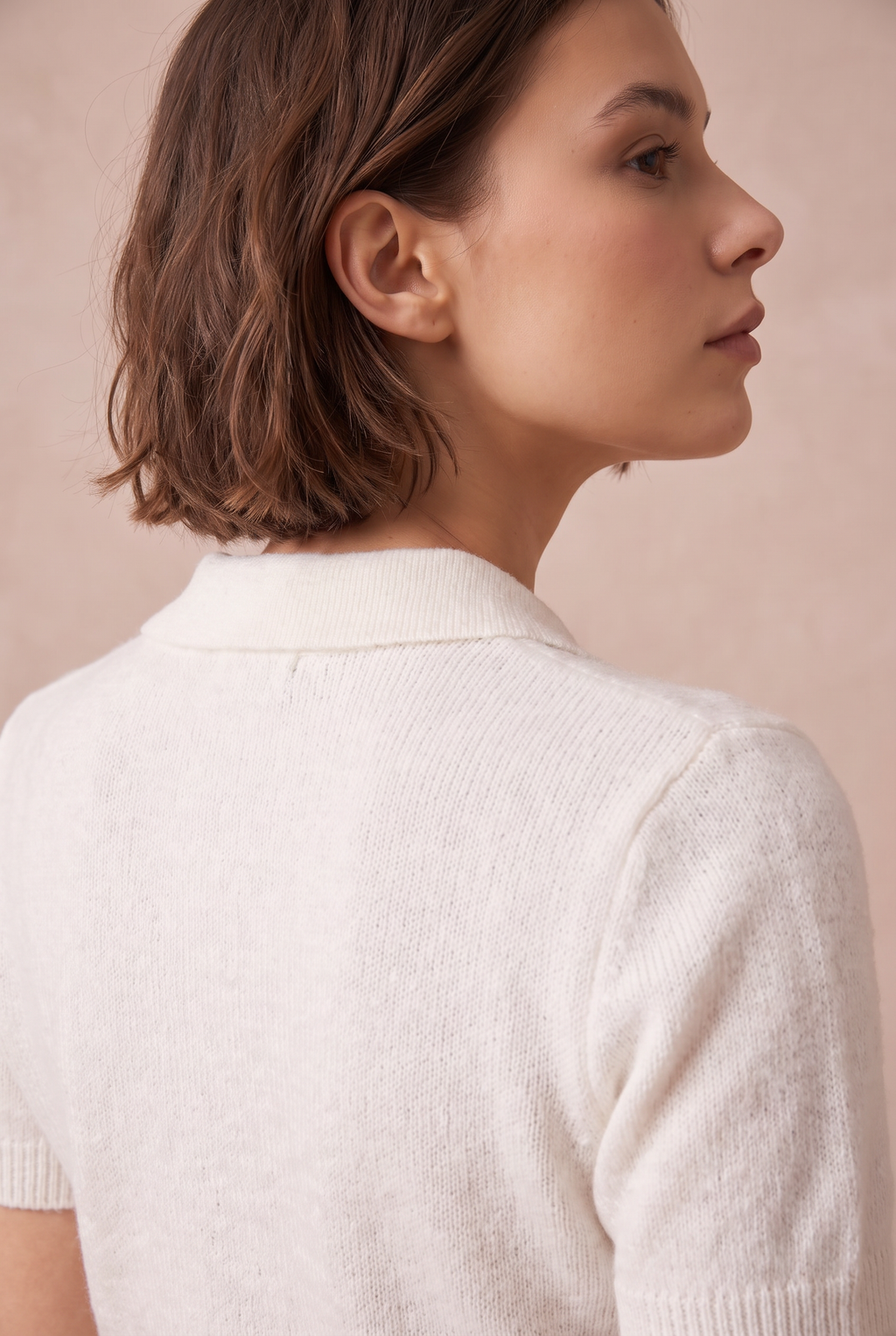 Elise Button-Front Knit Polo