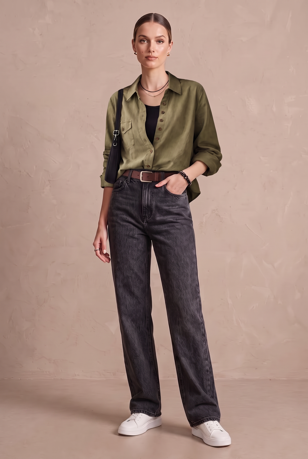 High Waist Straight Jeans