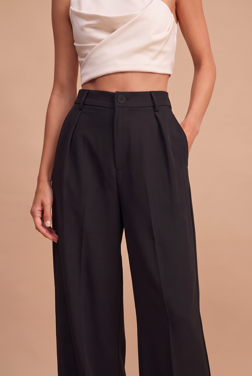 High-Waisted Wide-Leg Pants