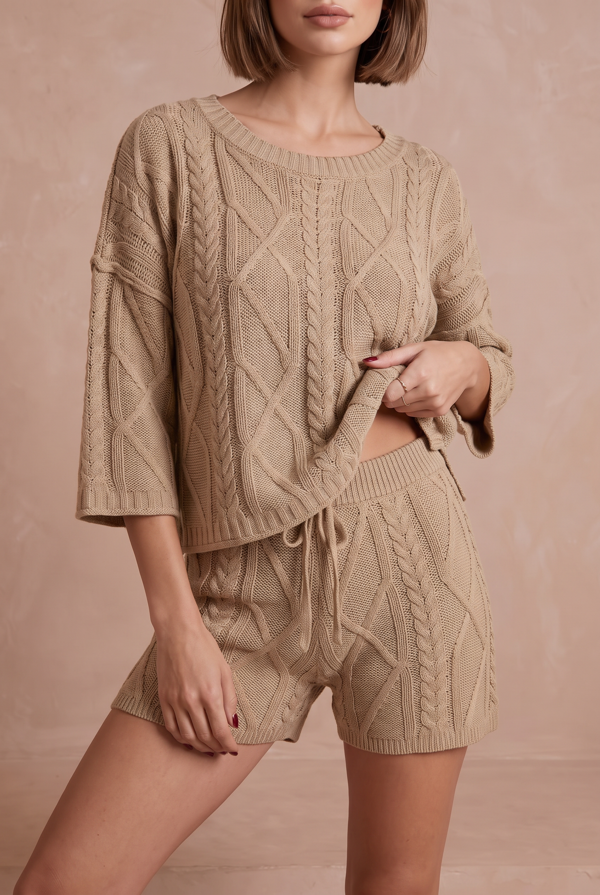 Camille Cable-Knit Set