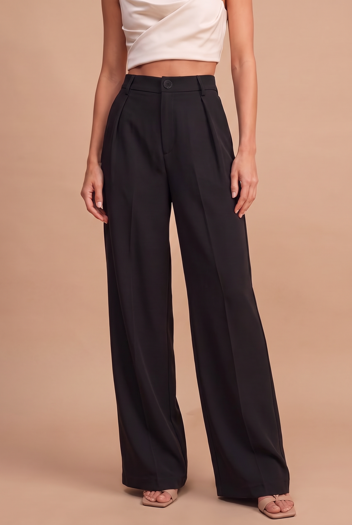 High-Waisted Wide-Leg Pants